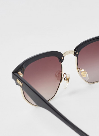 Full Rim Metal Modified Rectangle Sunglasses - Lens Size: 53 mm