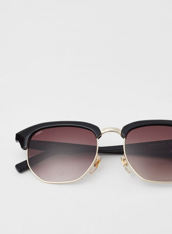 Full Rim Metal Modified Rectangle Sunglasses - Lens Size: 53 mm