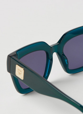 Women's Full Rim Acetate Square Sunglases - Lens Size: 51 mm