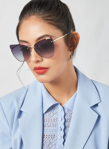 Women's Logo Detailed Sunglasses - Lens Size: 60 mm