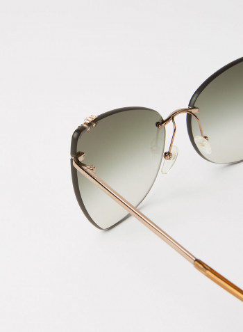 Women's Logo Detailed Sunglasses - Lens Size: 60 mm