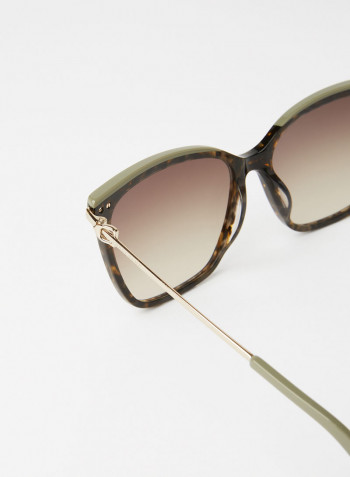 Women's Rectangular Sunglasses - Lens Size: 56 mm