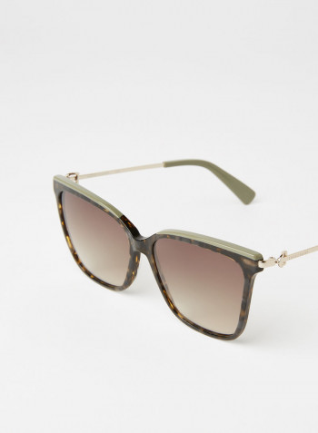 Women's Rectangular Sunglasses - Lens Size: 56 mm