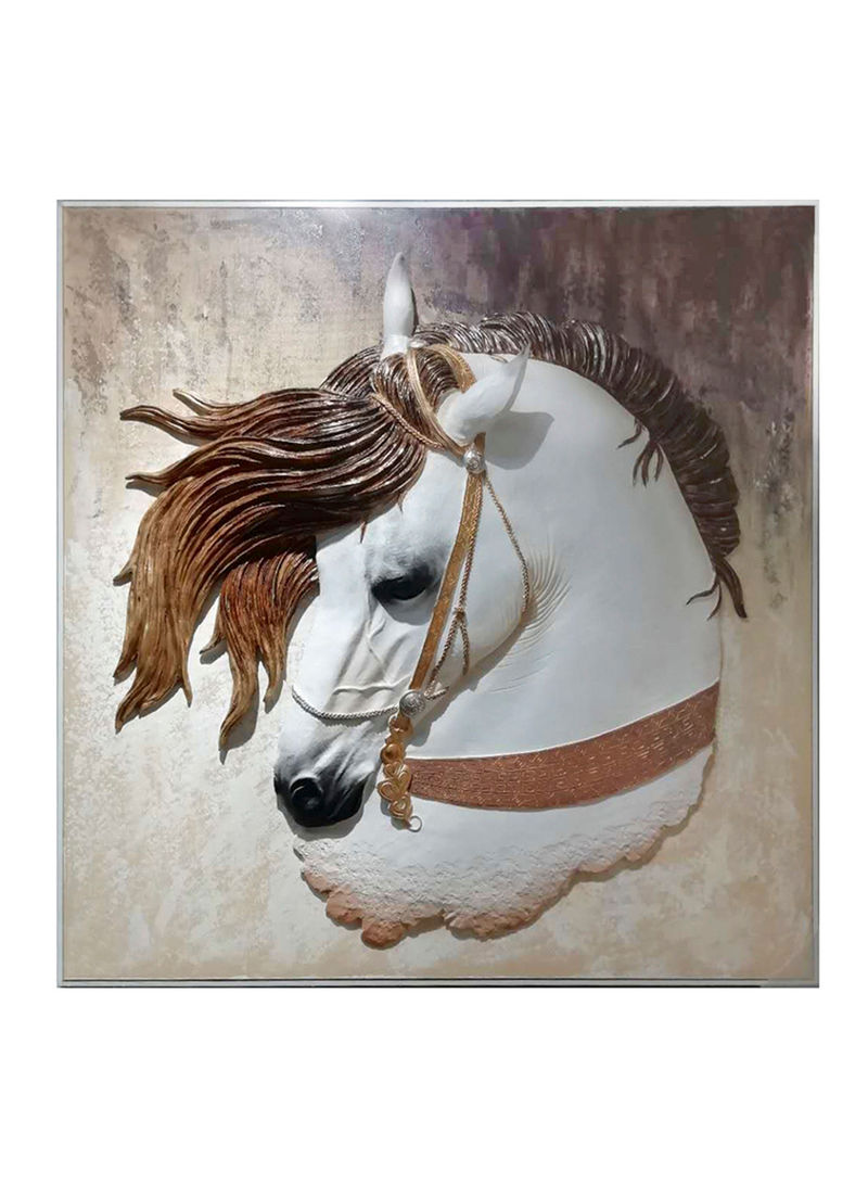 Arabian Horse 3D Wall Art White/Brown 12.83kg