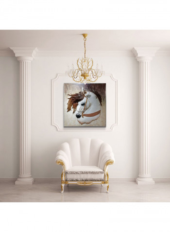 Arabian Horse 3D Wall Art White/Brown 12.83kg