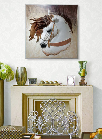 Arabian Horse 3D Wall Art White/Brown 12.83kg