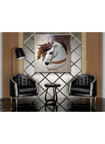 Arabian Horse 3D Wall Art White/Brown 12.83kg