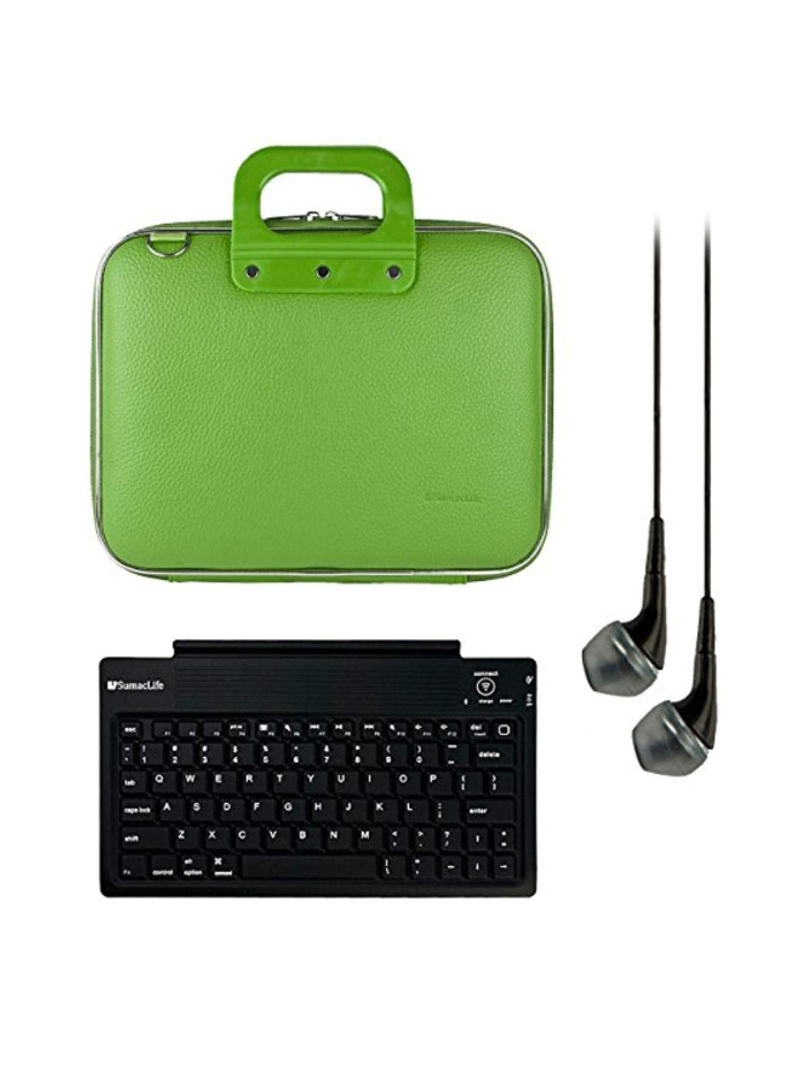 Cady Protective Messenger Bag With Headphones For Samsung Galaxy Tab S 10.5 Inch 10.5inch Green