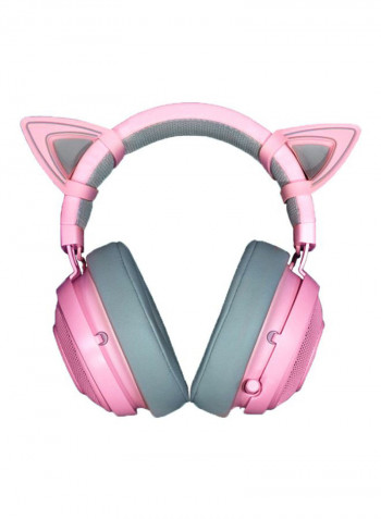 Kraken Wired Over-Ear Gaming Headset With Mic Pink/Grey