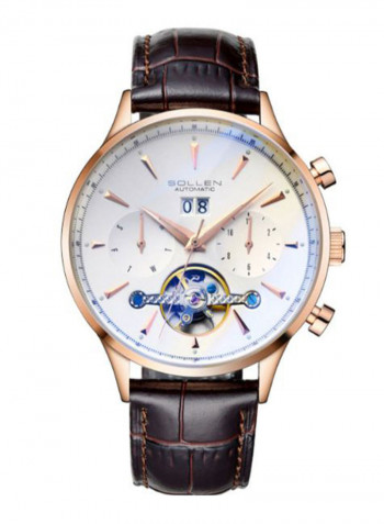 Men's Leather Chronograph Watch LEN67909