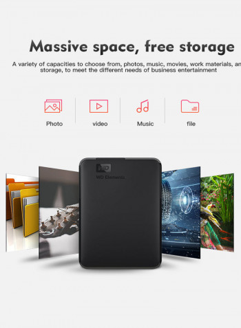 2.5" Portable External Hard Drive 2GB Black