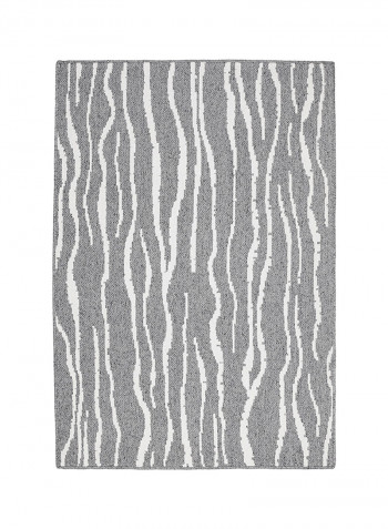 Flatwoven Handmade Area Rug Grey 195 x 133centimeter