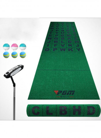 Indoor Golf Putter Practice Mat Set