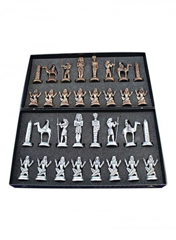 Metal Pattern Ancient Egypt Chess Set