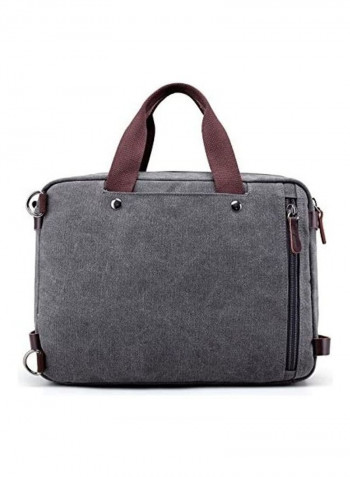 Fashion Messenger Canvas Bag Shoulder Portable Men's Backpack Multi-function Travel Bag-Grey Grey
