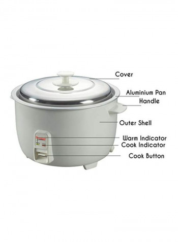 Prwo Electric Rice Cooker 2 kg 1650 W 41286 Green/Silver/Red