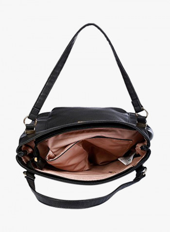 Polyester Blend Shoulder Bag Black