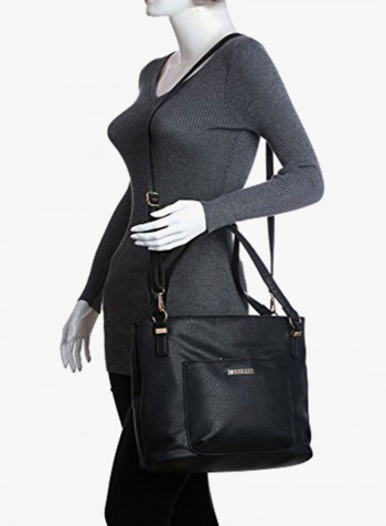 Polyester Blend Shoulder Bag Black
