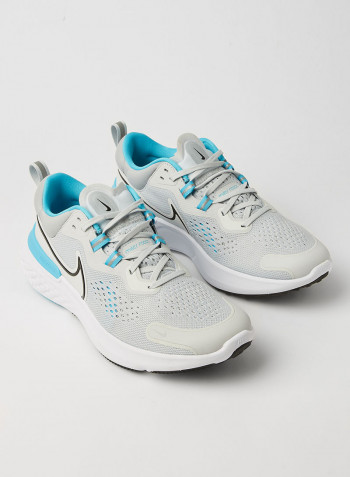 React Miler 2 Running Shoes Pure Platinum/Black/Chlorine Blue