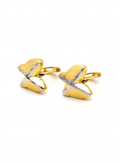 18k Gold Butterfly Earring Set