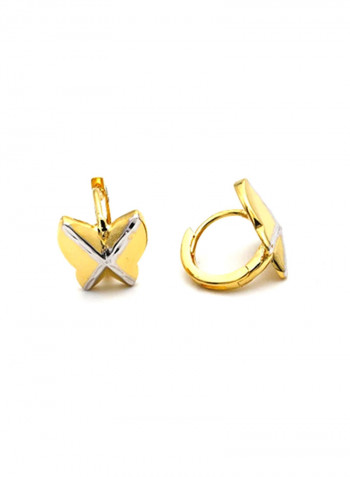 18k Gold Butterfly Earring Set