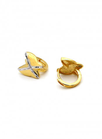 18k Gold Butterfly Earring Set
