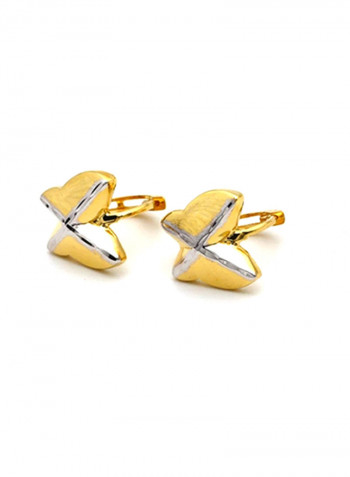 18k Gold Butterfly Earring Set