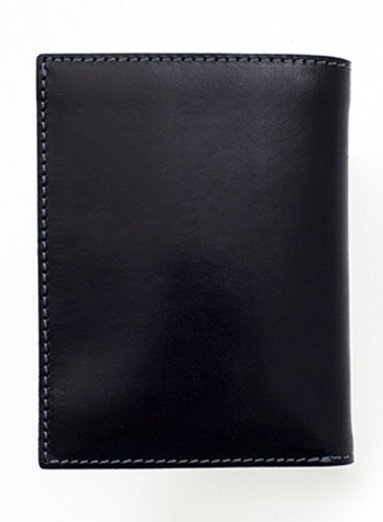 Adroit Vertical Genuine Leather Wallet Black