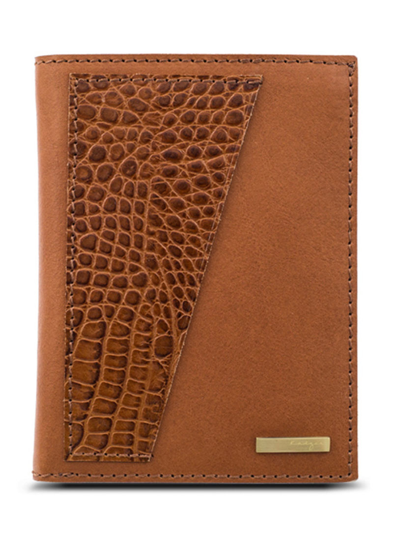 Adroit Vertical Leather Wallet Tan