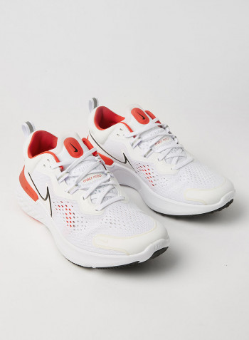 React Miler 2 Running Shoes WHITE/BLACK-CHILE RED-PLATINUM TINT