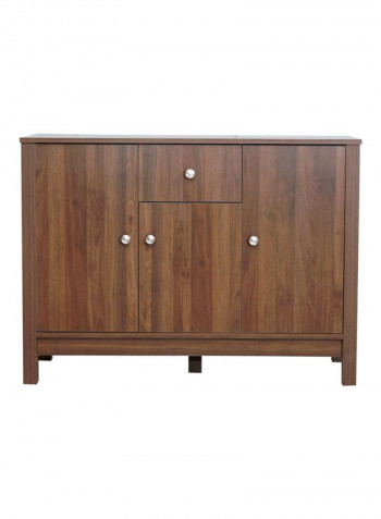 3-Door Sideboard With Drawer Brown 45x88x120centimeter
