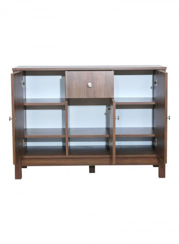 3-Door Sideboard With Drawer Brown 45x88x120centimeter