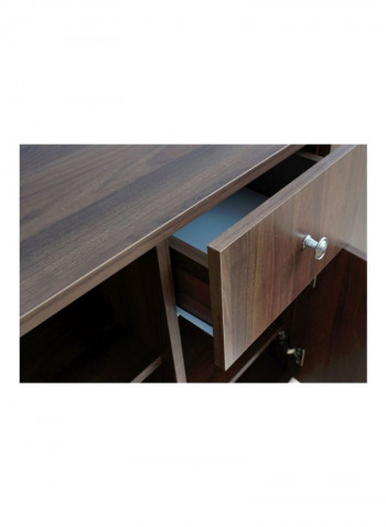 3-Door Sideboard With Drawer Brown 45x88x120centimeter