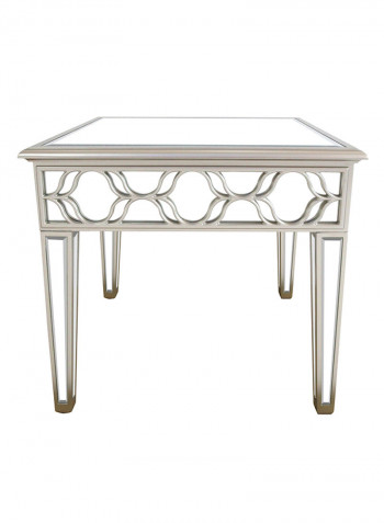 Charlotte End Table White/Clear 60x55x60cm