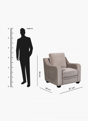 Gary 1-Seater Armchair Grey/Black