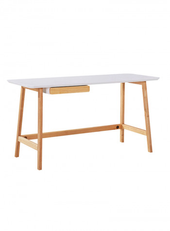 Sweden Study Desk White/Brown 55x75x140cm