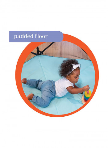 Pop N Play Deluxe Ultimate Play Yard - Grey/Blue/Black