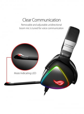 ROG Delta Over-Ear Gaming Headphone With Mic for PS5, PS4, XBOX and PC Black/Silver