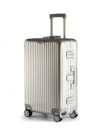 Ultra-Light Expandable 4 Spinner Wheels Hardside Luggage Trolley Silver