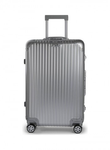 Ultra-Light Expandable 4 Spinner Wheels Hardside Luggage Trolley Silver
