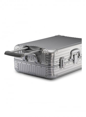 Ultra-Light Expandable 4 Spinner Wheels Hardside Luggage Trolley Silver