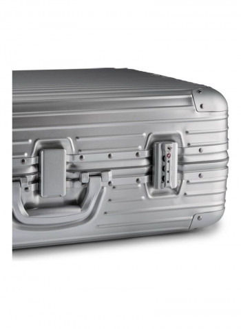 Ultra-Light Expandable 4 Spinner Wheels Hardside Luggage Trolley Silver