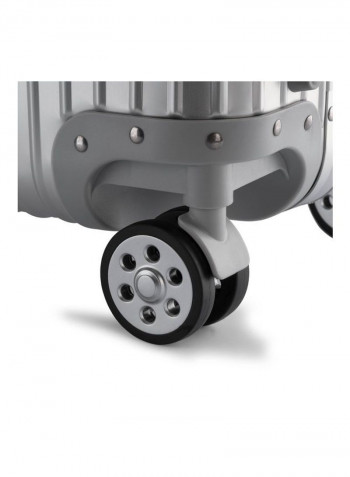 Ultra-Light Expandable 4 Spinner Wheels Hardside Luggage Trolley Silver