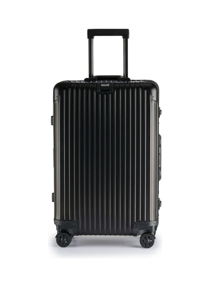 Ultra-Light Expandable Spinner Wheels Hardside Luggage Trolley Black