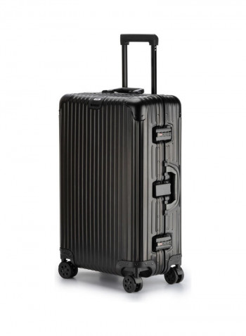 Ultra-Light Expandable Spinner Wheels Hardside Luggage Trolley Black