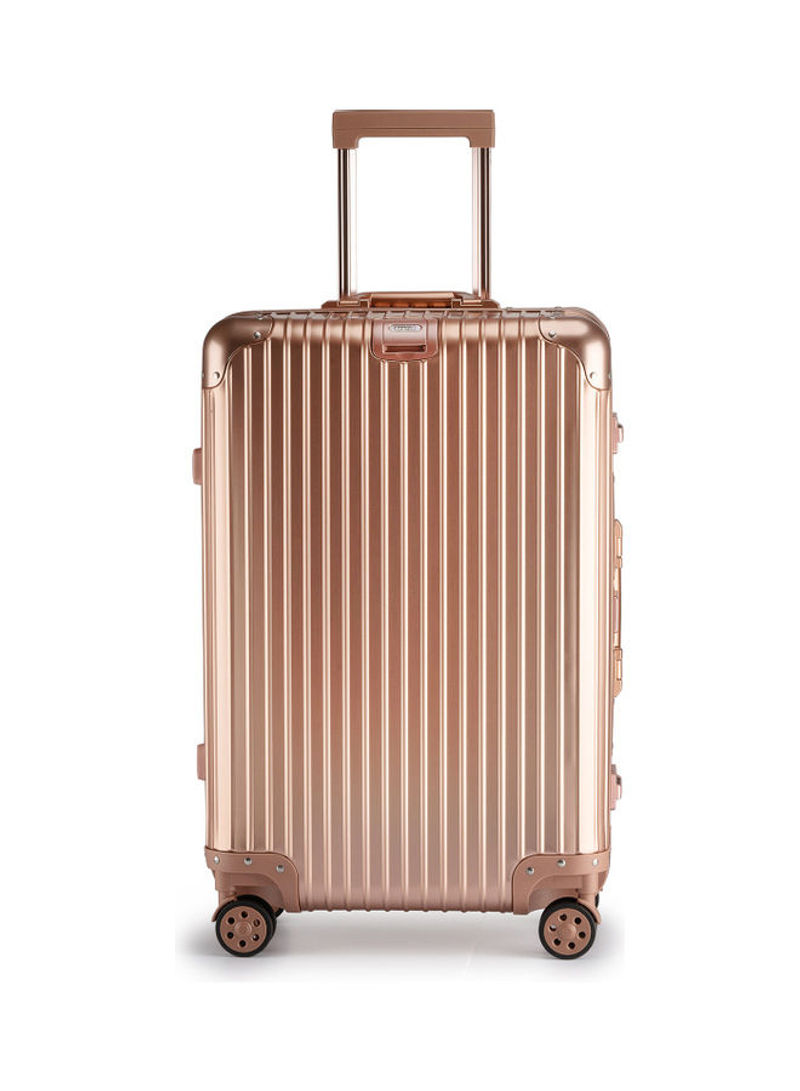 Ultra-Light Expandable Spinner Wheels Hardside Luggage Trolley Rose Gold