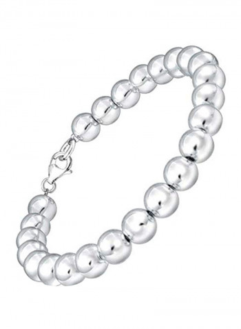 925 Sterling Silver Bead Ball Strand Bracelet