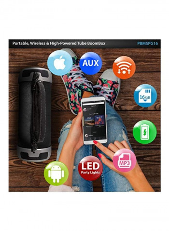 Portable Bluetooth Speaker PBMSPG16 Black/Silver