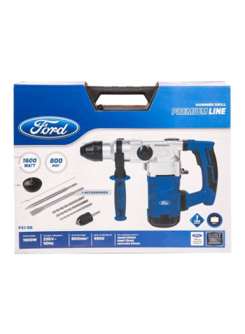 Premium Line Sds-Plus Rotary Hammer Blue/Black/Silver 39x10x24cm