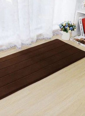 Solid Design Waterproof Rectangular Mat Multicolour 140x200centimeter